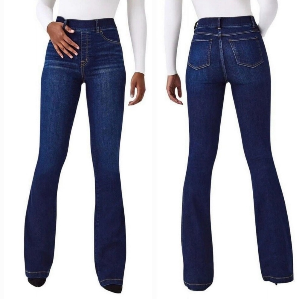 Spanx High Rise Pull On Flare Jeans size XL